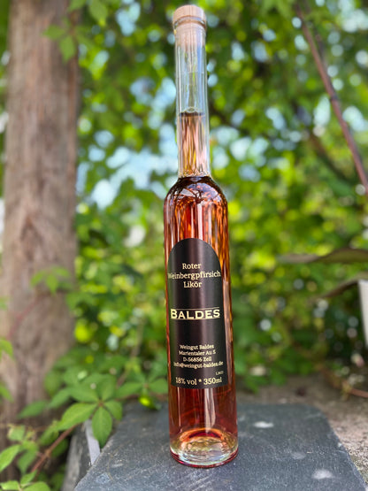 Roter Weinbergspfirsich Likör - Weingut Baldes